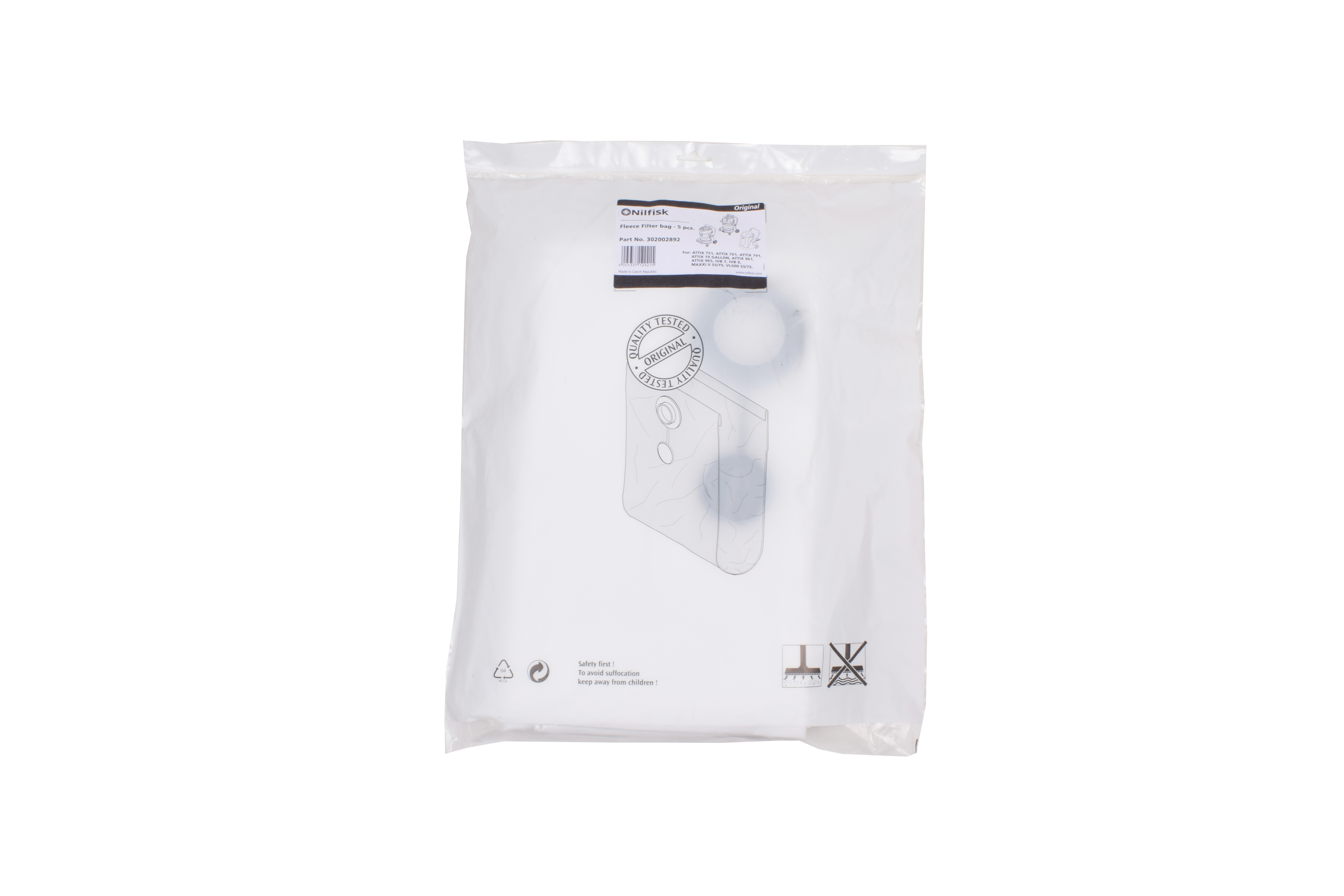 Nilfisk VL 500-75-1 BSF / Synthesis - Nilfisk vacuum cleaner bags