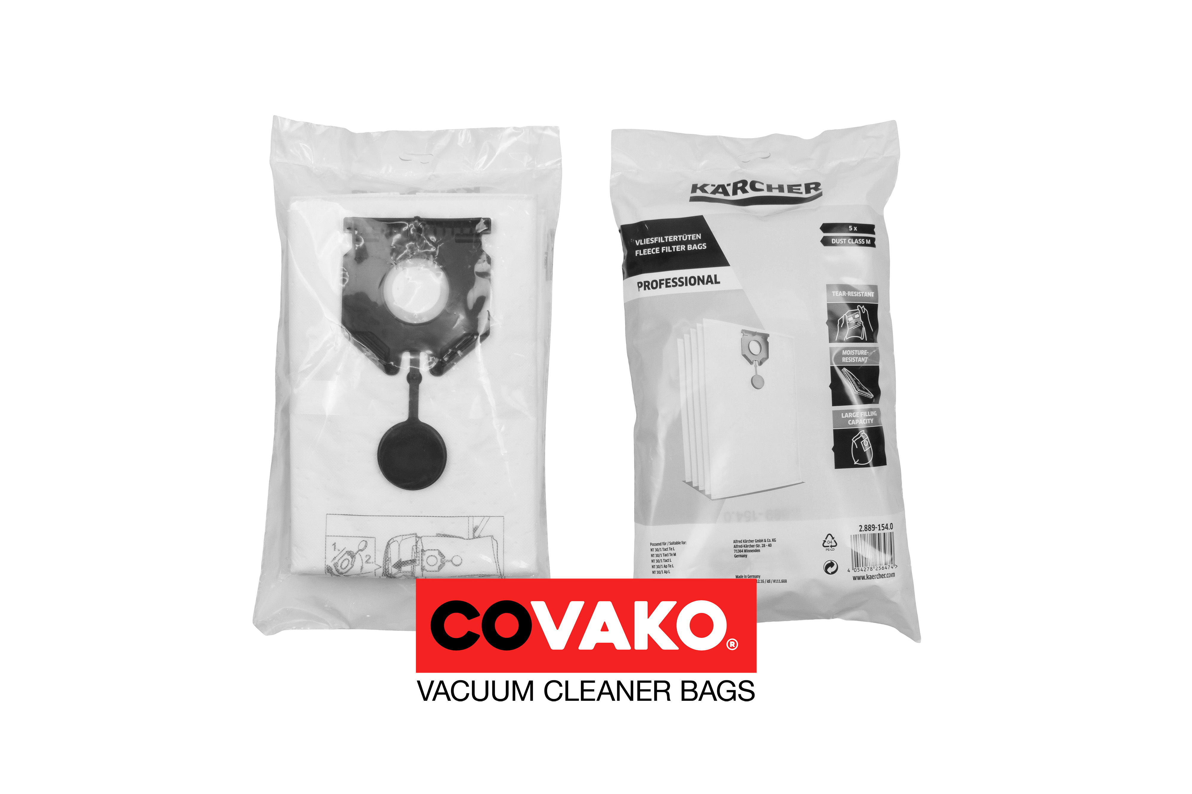 Lot De 10 Sacs Aspirateur Compatibles Kärcher A 2731, A 2801, K 2701, Etc. Marque Vhbw